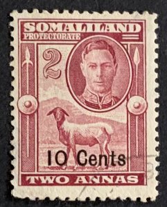 SOMALILAND PROTECTORATE 1951 DEFINITIVE 10 cents SG126 FINE USED
