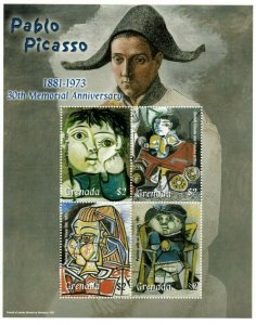 Grenada 2003 - Pablo Picasso Art Paintings - Sheet Of 4 Stamps Scott #3422 - MNH