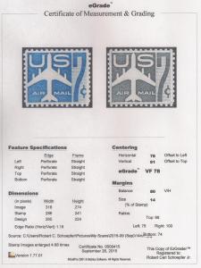 C51 7 cents Jet Silhouette Stamp mint OG NH EGRADED VF 78