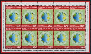 Burundi 2021 MNH Medical Stamps Fight Against Corona Variants 10v Numbered M/S