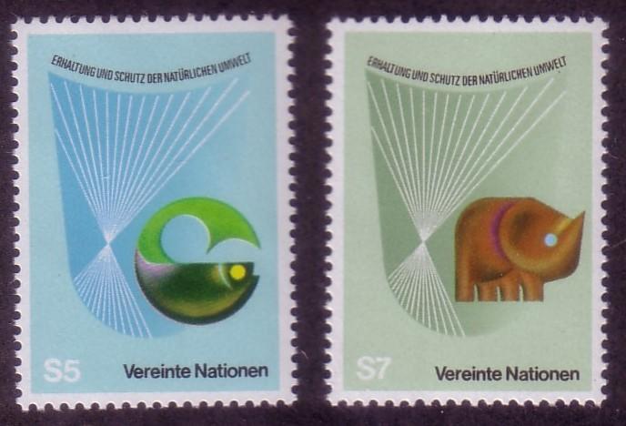 UN Vienna Sc# 28 / 29 Protection of Nature MNH 