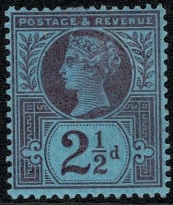 QV Jubilee 1887-92 2 1/2d Purple/Blue Wmk. 49 (Imp Crown) Mint (MN) S.G. 201