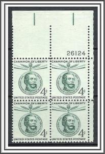 US Plate Block #1117 Kossuth MNH