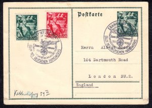 Nazi Germany (Third Reich) 1938 Reich Anniversary Frankfurt Cancellation Card