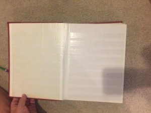 Red Lighthouse Stock Book 64 (32x2) 9-row White Pages Used  See description