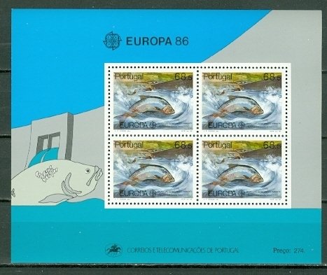 PORTUGAL 1976 EUROPA-FISH SHEET #1672a...MNH...$15.00