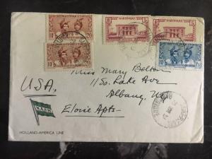 1939 St Pierre Martinique Cover NASM Holland American Line To Usa