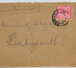 SOUTH AFRICA BOER WAR NATAL *LADYSMITH* CDS *TELEGRAMS IMMEDIATE* Cover YA24