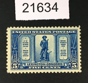 MOMEN: US STAMPS # 619 MINT OG NH VF+ POST OFFICE FRESH LOT # 21634