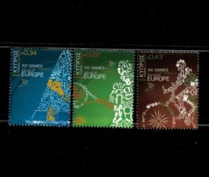 Cyprus 2009 - GAMES OF THE SMALL STATES  - Set of 3 Stamps - Scott #1112-14- MNH