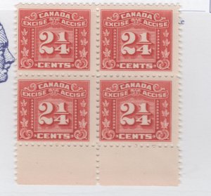 CANADACA #FX63 block of 4 fine fresh with margin