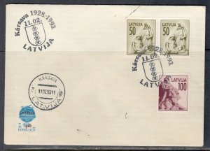 Latvia Scott 324-5 FDC - 1992 Monuments Issue