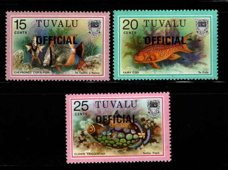 TUVALU Scott o8-o10 MNH** Official 1988 overprints