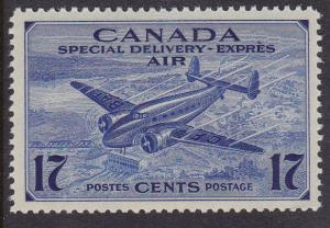 Canada 1942 Air Post Special Delivery 16c CE1 & 17c CE2 XF/NH/(**) Two Stamps.