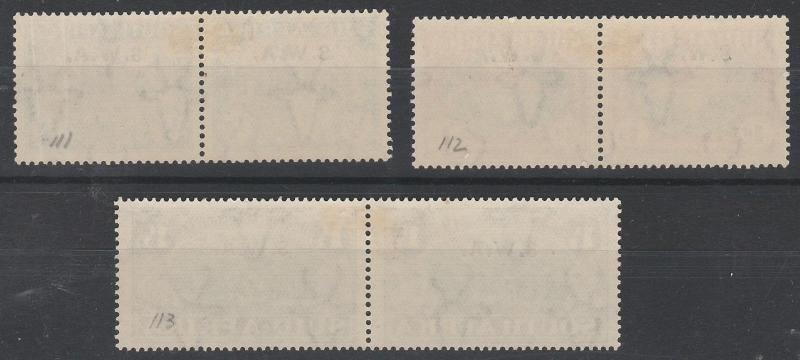 SOUTH WEST AFRICA 1939 HUGENOT SET PAIRS