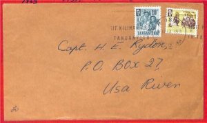 aa3817 - TANGANYIKA - POSTAL HISTORY - Postmark VISIT KILIMANJARO mountaineering-