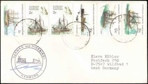 1970's AUSTRALIA ANTARCTIC TERRITORY CACHET GERMAN SHIP ICEBERG + SIGNED