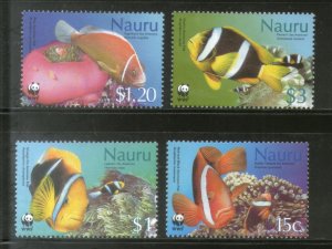 Nauru 2003 WWF Anemones Marine Life Fish Sc 514-17 Fauna MNH # 324