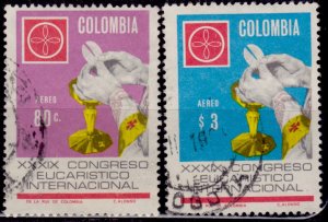 Colombia, 1968, Airmail, International Eucharistic Congress-Bogota, used