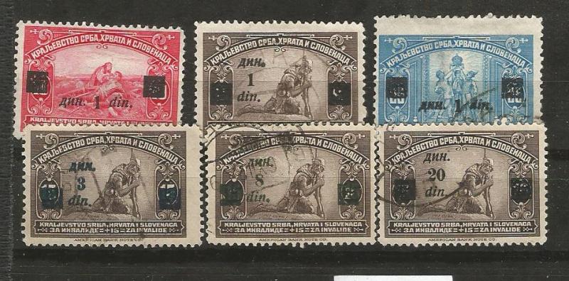 Yugoslavia Scott # 15-20  USED SET