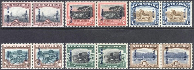 South West Africa 1927 2d-10s Pict SG 49-54 Scott 88-93 VLMM/MVLH Cat£180($230)