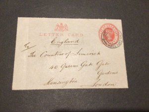 Cape of Good Hope 1904 to London letter card  postal card  Ref 62847