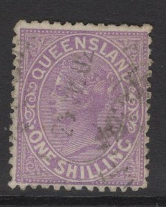 QUEENSLAND SG173 1882 1/= DEEP MAUVE USED 