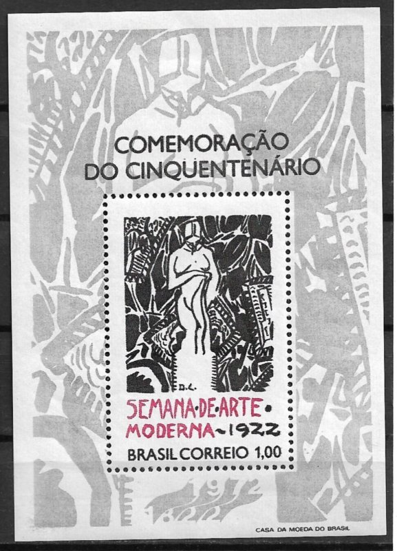 1972 Brazil 1222 Poster of Modern Art Week 1922 MNH S/S