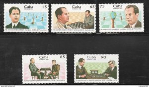 1996 Caribbean Stamps Sc 3773-3777 Chess Capablanca Complete Set MNH
