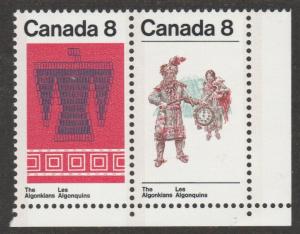 Canada 569a The Algonquins- Se-tenant pair    MNH