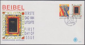 NETHERLANDS ANTILLES # 764-5 FDC SET of 2 TRANSLATION of BIBLE into PAPIAMENTU