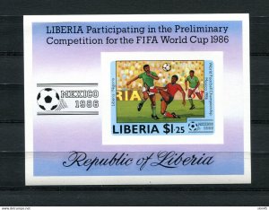 Liberia 1986 Mini sheet Imperf Proof MNH FIFA Soccer(Football Cup World 13397