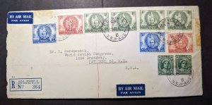 1946 Registered Australia Airmail Judaica Cover Sydney NSW to New York NY USA