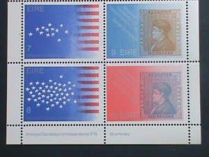 IRELAND-1976 SC# 392b BICENTENARY OF AMERICAN INDEPENDENCE MNH S/S SHEET- VF