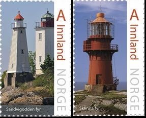 Norway Norwegen Norge 2016 Lighthouses set of 2 stamps MNH