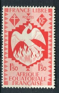 FRENCH COLONIES; EQUATORIAL Africa 1941 Phoenix MINT MNH unmounted 1.50Fr.