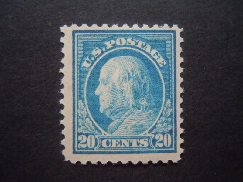 1917 #515 20c Franklin Perf 11 Unwmk MVLH OG F/VF CV $42  Includes New Mount #3