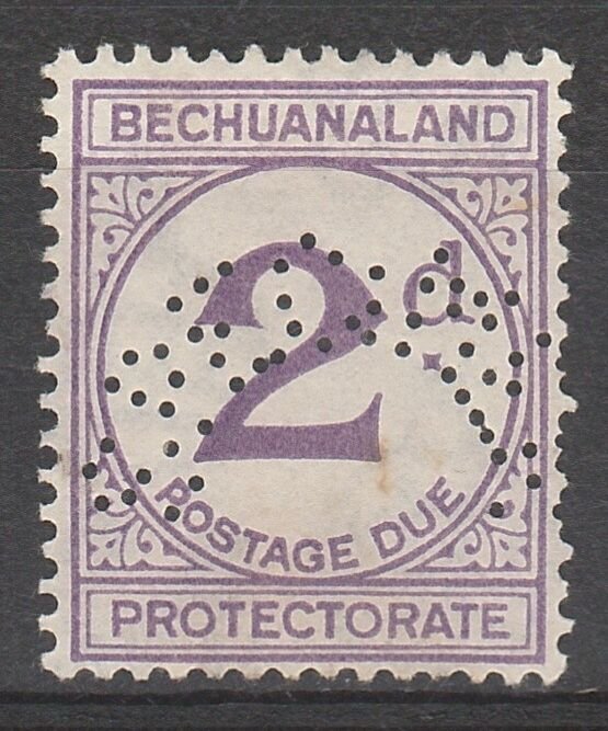 BECHUANALAND 1932 POSTAGE DUE 2D SPECIMEN NO GUM