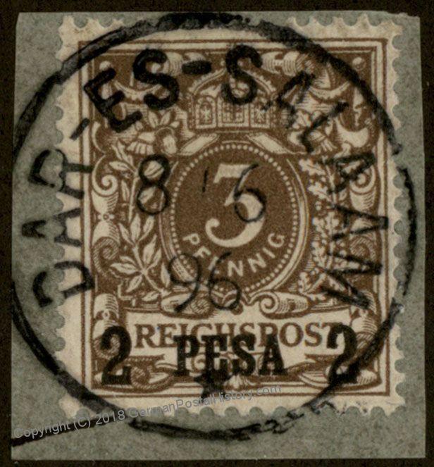 Germany 1896 East Africa Mi1I DAR-ES-SALAAM Deutsch Ostafrika DOA 78751