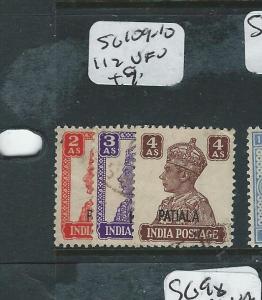 INDIA PATIALA (PP0704B) KGVI SG 109-10, 112  VFU