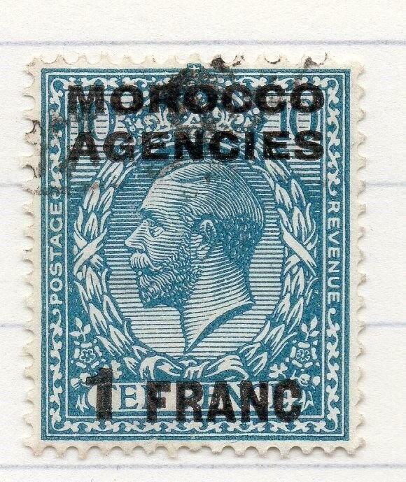 Morocco Agencies 1930s Early Issue Fine Used 1F. Surcharged 205802