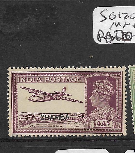 INDIA CHAMBA (P2809B) KGVI   14A AIRPLANE  SG 120  MNH