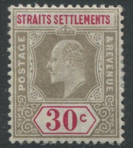 Straits Settlements KEVII 1902 39 cents gray & carmine rose mint o.g.
