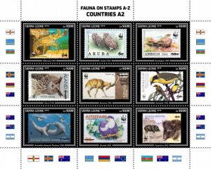 SIERRA LEONE - 2019 - Stamps on Stamps #02 - Perf 9v Sheet - Mint Never Hinged