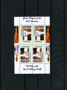 Angola 1999 POPE JOHN PAUL II Sheet of 4 with 2 inverted Perforated Mint (NH)