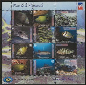 Dominican Republic 2014, Scott 1564-1565, Fish and Butterflies; two Sheets of 12