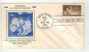 1948 CHICKENS CENTENNIAL U.S. POULTRY INDUSTRY 968 GRANDY UNADDRESS LARGE CANCEL