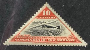 Mozambique Company 1935 Scott 166 MH - 10c, Airplane over Beira