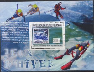 GUINEE GUINEA 2009 SHEET WINTER OLYMPIC GAMES ON STAMPS  SPORTS