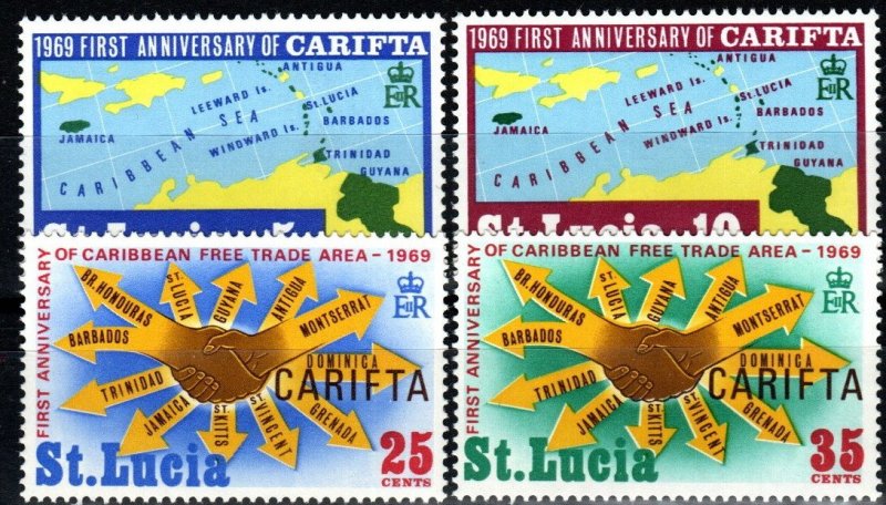 St Lucia #249-52  MNH